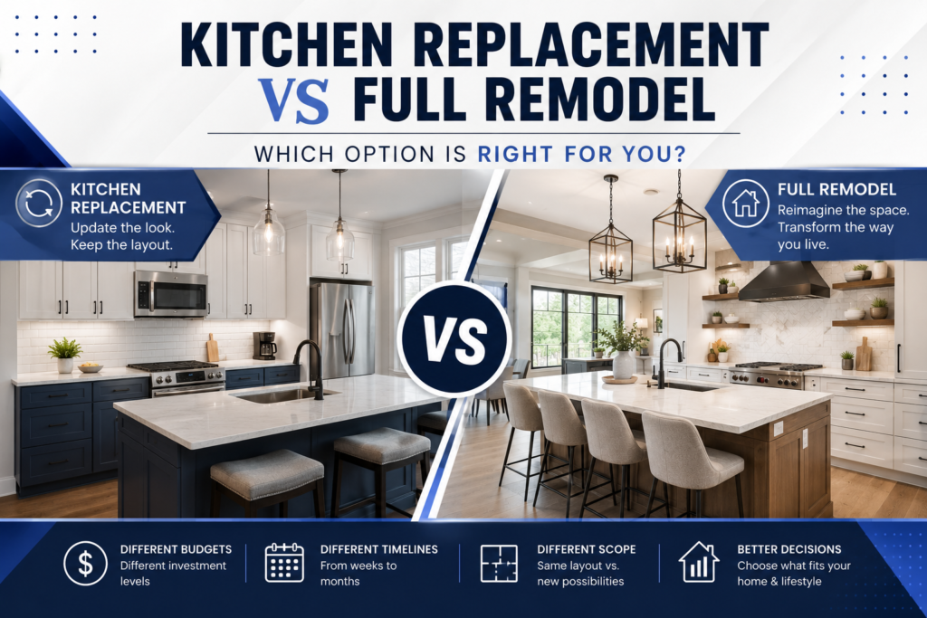 Kitchen Replacement vs Full Remodel: Which Option Is Right for You?
